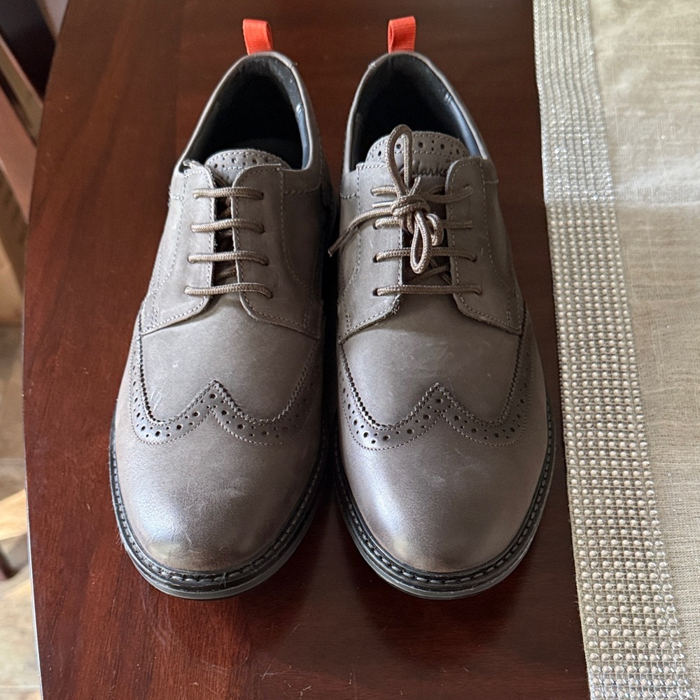 Classic Dark Grey Men's Brogue Shoes